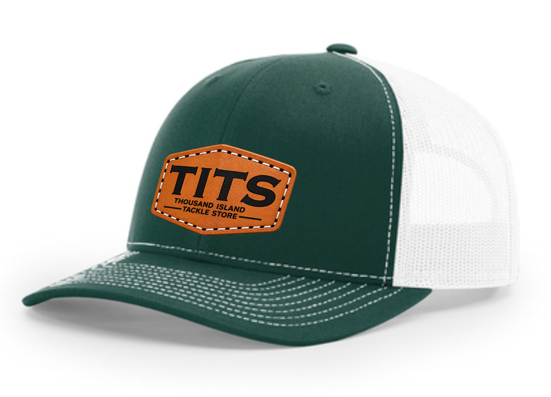 Load image into Gallery viewer, TITS Leather Patch Trucker Hat

