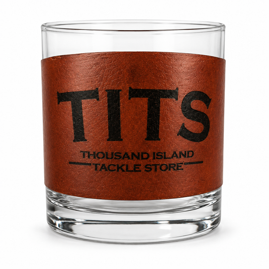 TITS Leather Wrapped Rocks Glass